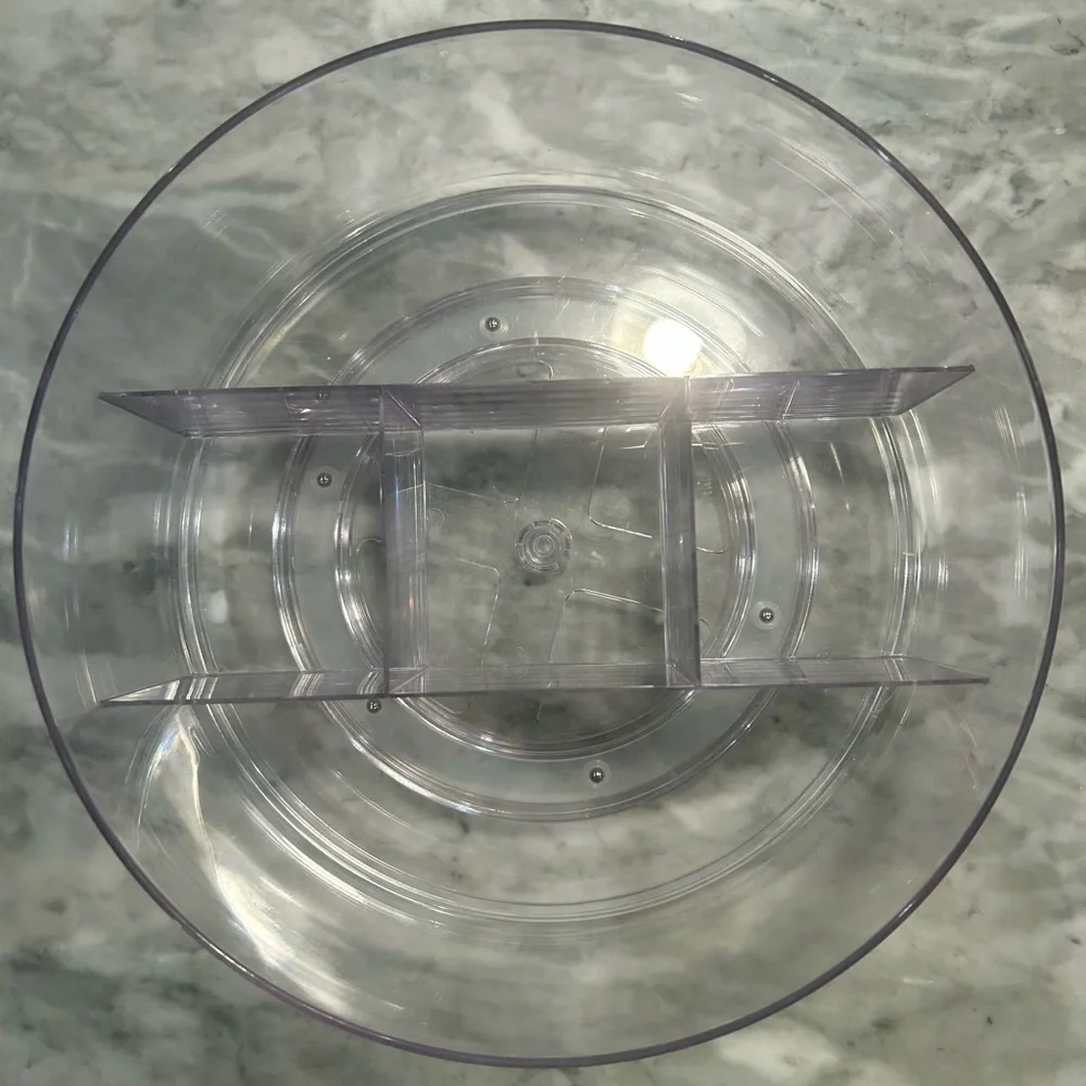 Clear Divided Spinning Tray